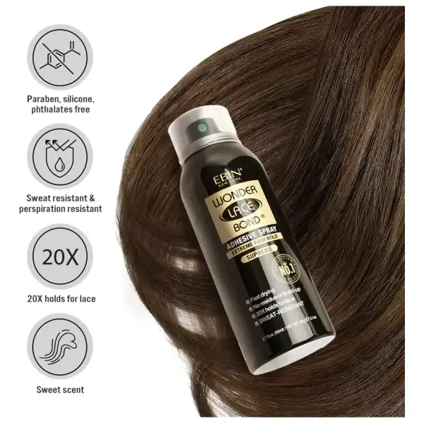 Ebin Wonder Lace Bond Spray Adhesivo De Peluca Encaje 180ml - Image 2