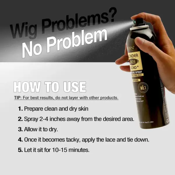 Ebin Wonder Lace Bond Spray Adhesivo De Peluca Encaje 180ml - Image 5
