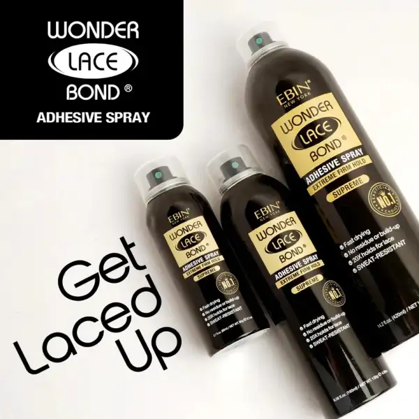 Ebin Wonder Lace Bond Spray Adhesivo De Peluca Encaje 180ml - Image 6