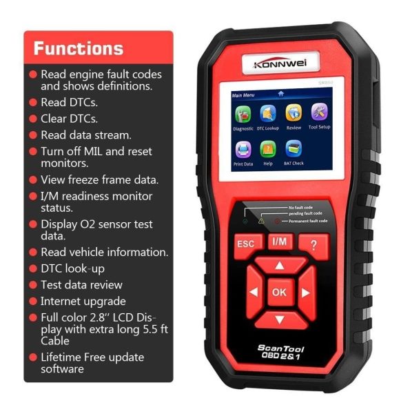 Escáner Konnwei Obd2, Escáner Código Diagnóstico Automotriz - Image 2
