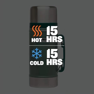 Stanley Frasco Para Alimentos Clásico Al Vacío, 24oz Green Hammertone - Image 4