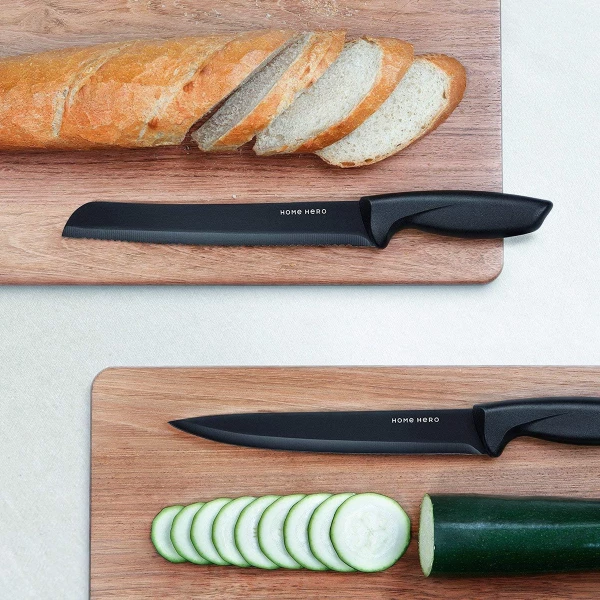 Cuchillos De Cocina Home Hero, De Acero Inoxidable, Con Bloq - Image 3
