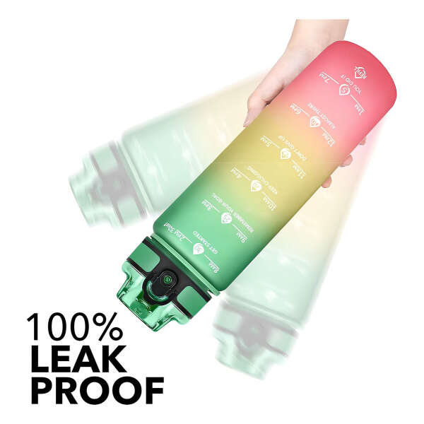 Goswag Botella De Agua Motivacional De 1l Color Multicolor - Image 3