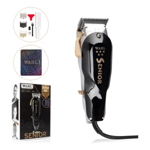 Máquina Cortadora De Pelo Wahl(R) Senior Profesional Para Barberia Y Estética Original Con Holograma Motor V9000 Clipper De Uso Rudo 8545 Color Negro
