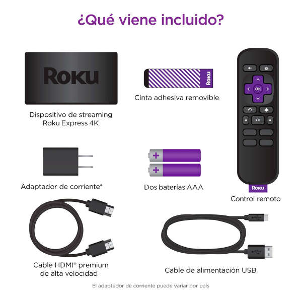 Roku 4k Express 4k 3940 Estándar 4k 32mb Negro Con 512gb De Memoria Ram - Image 2