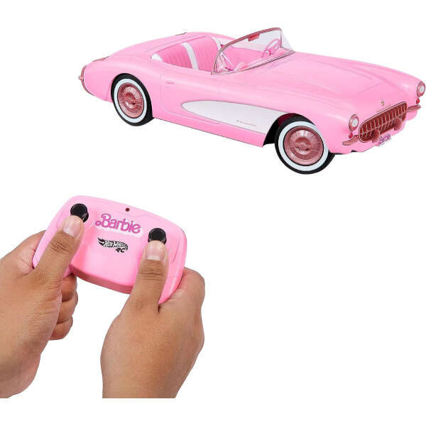 Hot Wheels Rc Barbie Corvette Control Remoto The Movie Color Rosa Chicle - Image 2