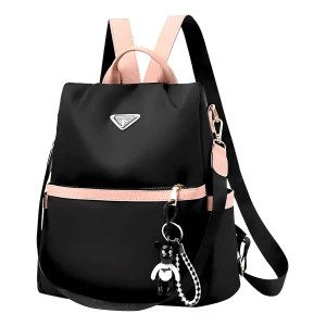 Go-done - Bolso De Dama Acabado De Los Herrajes Negro Y Rosa Color Negro Correa De Hombro Rosa Diseño De La Tela Liso