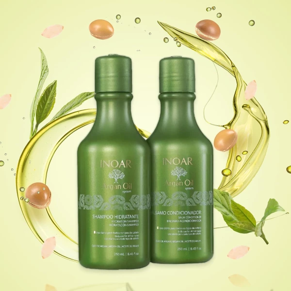 Champú Y Acondicionador De Aceite De Argán Inoar 250ml - Image 3