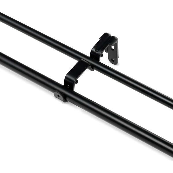 Barra De Cortina Doble Para Oscurecer La Habitación 224cm Color Negro - Image 2