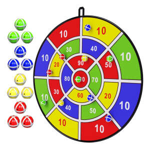Bootaa Tablero De Dardos Grande Con Pelotas Adhesivas Color Variados Juego De Dardos