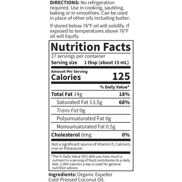 Aceite De Coco Orgánico Extra Virgen 414ml Garden Of Life - Image 3
