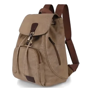 Go-done - Mini Bolsos De Nilón Para Damas Kakhi Color Marrón Correa De Hombro Marrón Oscuro Diseño De La Tela Liso