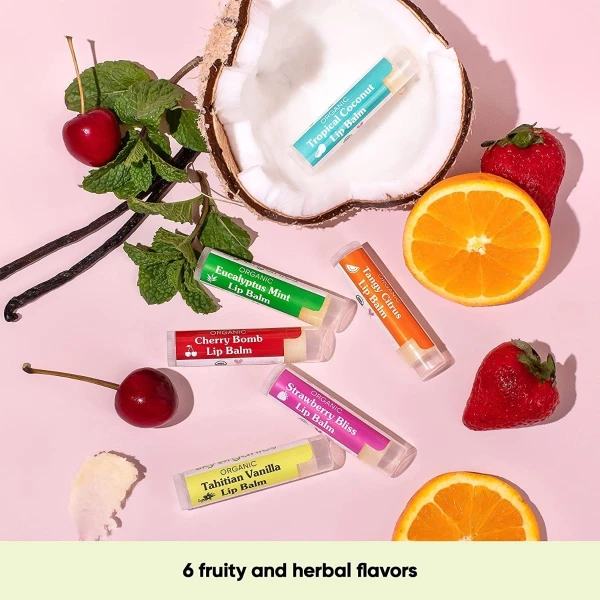 Bálsamos Labiales Orgánicos Sky Organics Pack De 6 Sabores - Image 4