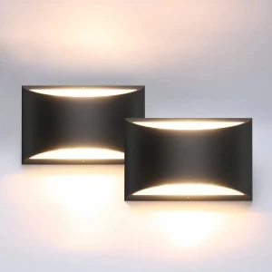 Aipsun- Luces De Pared Para Interiores Con Cableado 2pzas Color Negro