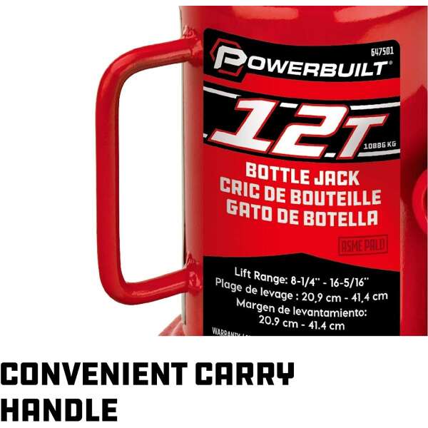 Gato De Botella De 12 Toneladas, Alltrade Powerbuilt 647501 - Image 4