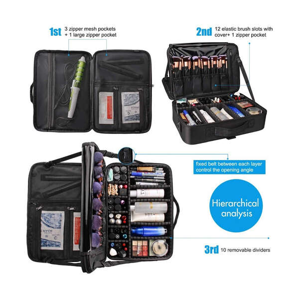 Organizador De Maquillaje Ralavel, Bolsa Grande, Con Correa - Image 3