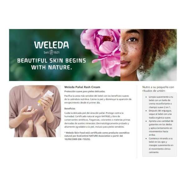 Crema Para Rozaduras De Pañal, Weleda Con Calendula 2.8 Oz. - Image 3