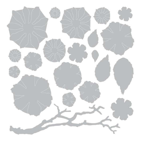 Sizzix Juego De Troqueles Diseño Floral Paquete De 21 Forma De La Perforación Floral Andrajoso - Image 3