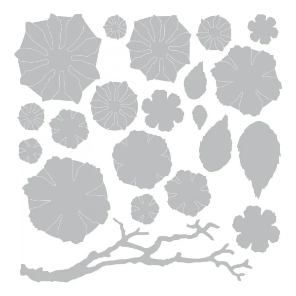 Sizzix Juego De Troqueles Diseño Floral Paquete De 21 Forma De La Perforación Floral Andrajoso - Image 3