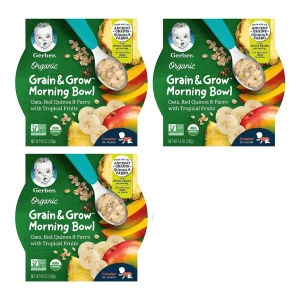 Gerber Papilla Avena, Quinoa Y Frutas Tropicales 3pack 128gr