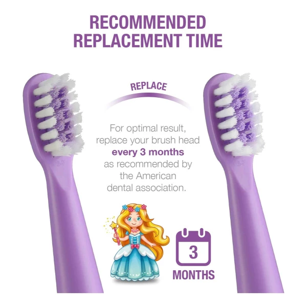 Vekkia 4-pack De Repuesto Cabezas De Cepillo De Dientes Color Morado - Image 2