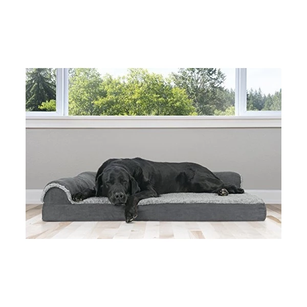 Furhaven Deluxe Orthopedic Chaise Couch Cama Para Mascotas P - Image 4