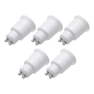 Convertidor De Base De Clavija Gu10 A E26 E27 Paquete De 5 Color Blanco