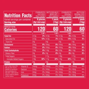 Skittles Original, Skittles Wild Berry & Starburst, 570g - Image 5