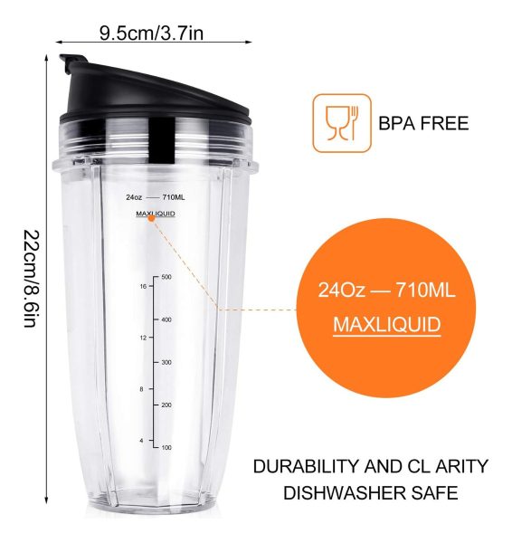 Vaso De 24oz Ninja Compatible Con Bl480 Bl490 Ninjavaso24 - Image 4