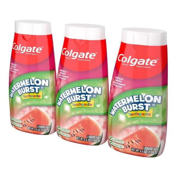 Colgate Kids 2en1 Pasta/enjuague Anti-caries, Sandia Pack 3 - Image 2