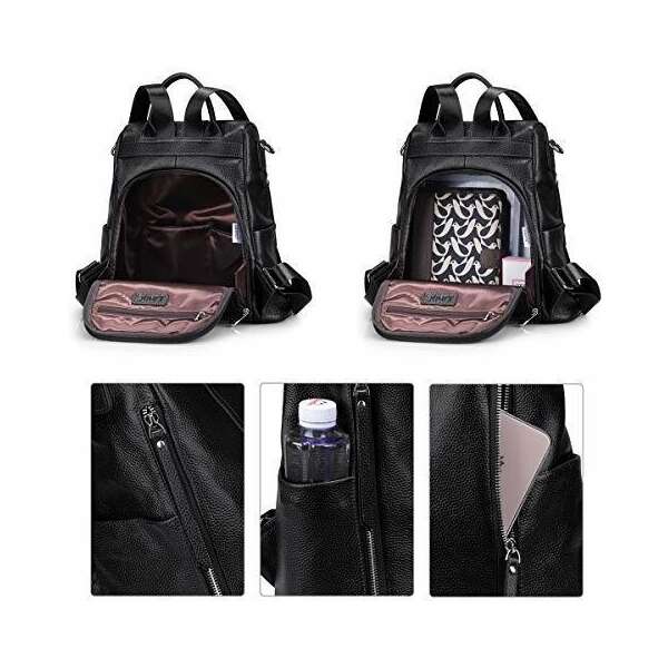 Szone Mochila De Piel Suave Para Mujer Antirobo, Impermeable - Image 4