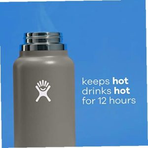 Hydro Flask Tapa Con Pajita De Boca Ancha, Botella De Agua Color Negro - Image 2