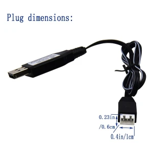 Blomiky 2 Pack 7.4v 1a Usb Charger Cable With Xh-3p Plug 2ud - Image 3