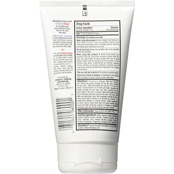 Neutrogena Mascara De Arcilla, Limpiador Facial 125ml - Image 2