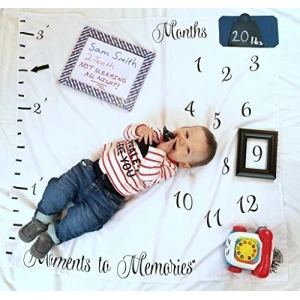 Manta Milestone Mensual Para Bebes | Rastreador De Crecimien - Image 3