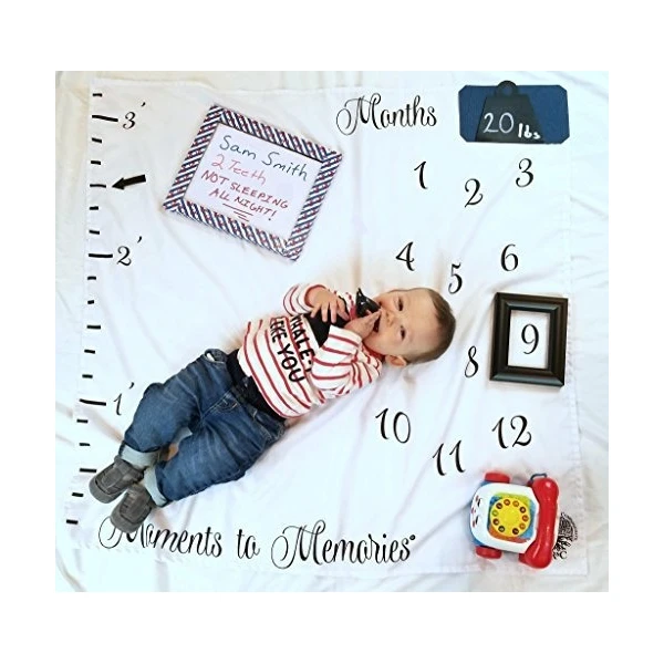 Manta Milestone Mensual Para Bebes | Rastreador De Crecimien - Image 3