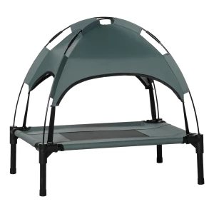 Pawhut Cama Fresca Para Perro Alto Y Con Dosel Para Sombra C