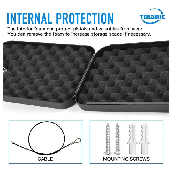 Caja De Seguridad Para Pistola, Portátil, En Acero, Tenamic Color Negro - Image 3