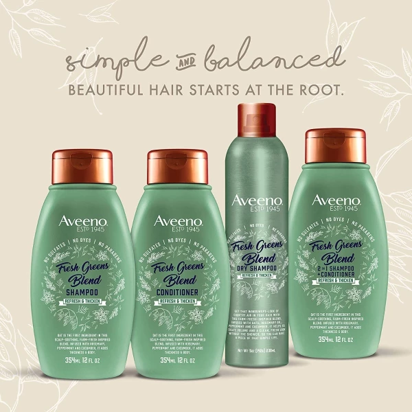 Aveeno, Shampoo Con Romero, Menta Y Pepino Que Nutre 354ml - Image 4