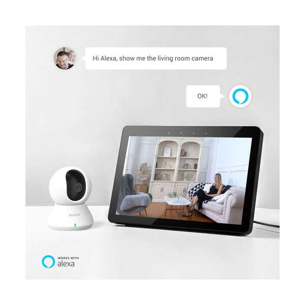 Camara Seguridad 2k, Blurams Baby Monitor Dog, Alexa Google Color Blanco - Image 4