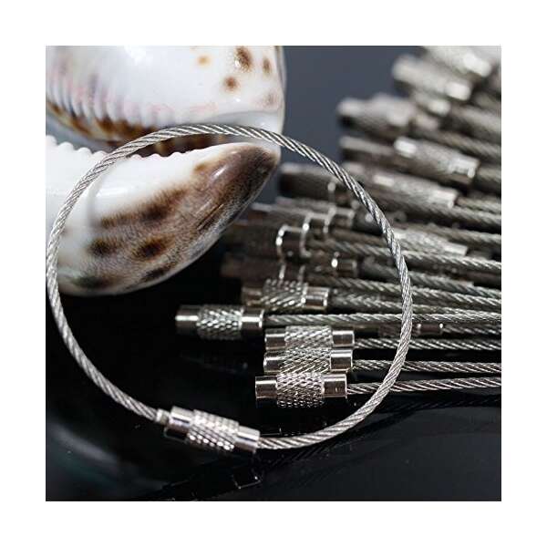 30 Unids Llaveros De Alambre Magnolian Cable De Colores Surt - Image 5