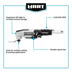 Hart Herramienta Oscilante Inalámbrica De 20 V Con Bateria - Image 5