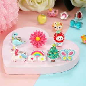 Pinksheep Anillos De Joyería Para Niña Pequeña En Caja - Image 5