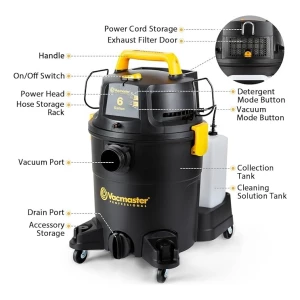 Aspiradora Industrial De Tacho Vacmaster Vk609pfr 0201 6 Gal Negra/amarilla127v - Image 3