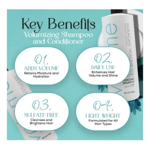 Keragen Champú Y Acondicionador Voluminizador Para Cabello - Image 5