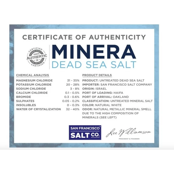 Minera Sal Mar Muerto 5lb Para Bañar, Pies, Spa Fragancia Mineral Metalico Natural - Image 2