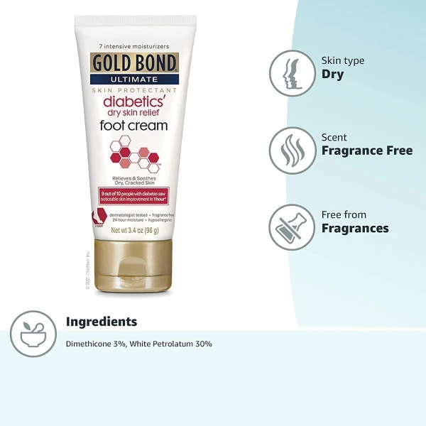 Crema Para Pies Diabéticos Hidratante Gold Bond Ultimate 96g - Image 4