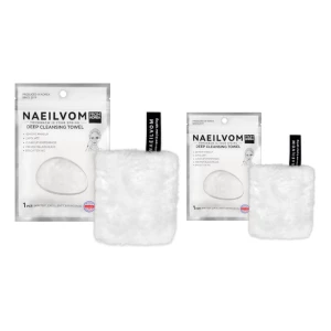 Naeilvom Kit Toallita Desmaquillante Reutilizable 2 Pza Color Blanco