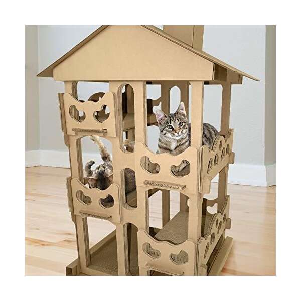 Muebles Para Mascotas Furhaven | Carton Corrugado Gato Rasca - Image 4