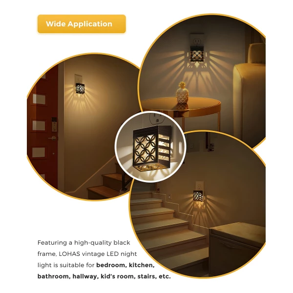 Lohas - Paquete De 2 Luces Nocturnas Enchufables Led Color Blanco - Image 5